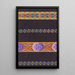 Four stripes on a black background - Anonymous — framed artwork on a wall