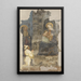 Fresco of the Door of the Singers of Saint-Étienne, Mary enthroned with the child, saint abbot, and figure of the founder - Anonymous — framed artwork on a wall