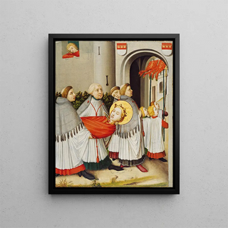 Funeral Procession Painting of Saint Ursula - Anonymous — framed artwork on a wall
