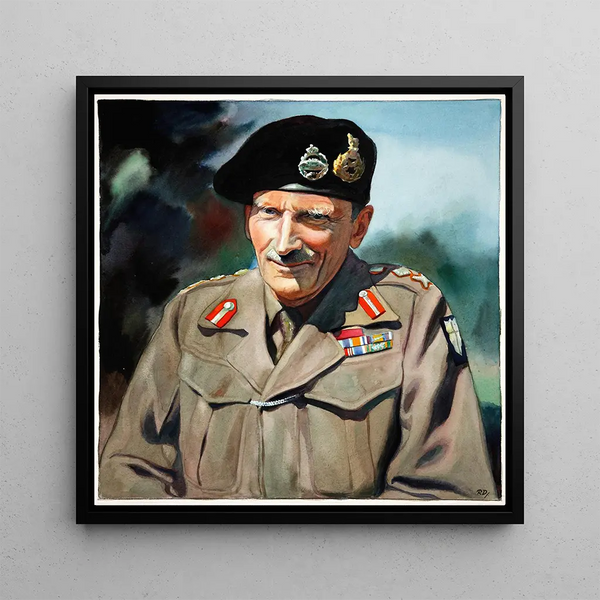 General Sir Bernard Montgomery - Anonymous — framed artwork on a wall