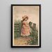 Girl at the Door - Anonymous — framed artwork on a wall