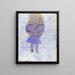 Blonde-haired girl - Anonymous — framed artwork on a wall