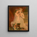 Girls in prayer - Anonymous — framed artwork on a wall