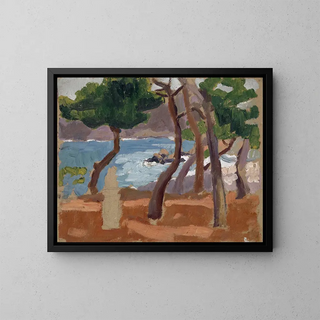 Bosquet au bord de la mer - Anonyme — framed artwork on a wall