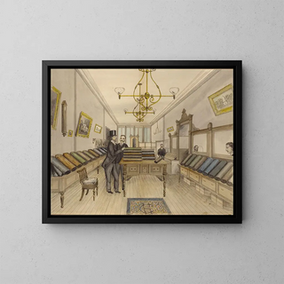 H. Prouse Painting, cooperative store in New York - Anonymous — framed artwork on a wall