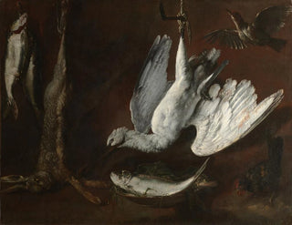 Heron, Spoonbill and Fish - Anonymous — artwork view