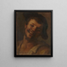 Head of a laughing man - Anonymous — framed artwork on a wall