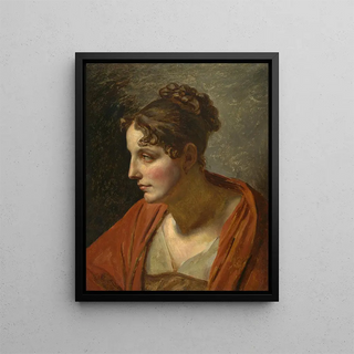 Head of Woman - Anonymous — framed artwork on a wall