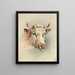 Head of a Bull - Anonymous — framed artwork on a wall