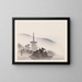 Famous Landscapes of the Heian Period Pl06 - Anonymous — framed artwork on a wall