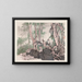 Famous landscapes of the Heian period Pl07 - Anonymous — framed artwork on a wall