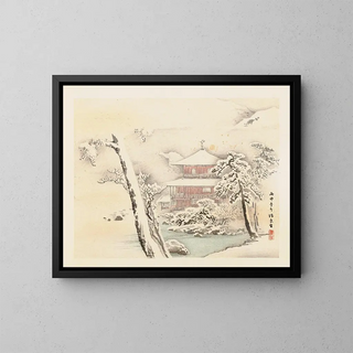 The famous sites of the Heian period Pl10 - Anonymous — framed artwork on a wall