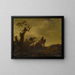 Horses and Donkeys in a Hollow Path - Anonymous — framed artwork on a wall