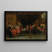 Interior of a tavern or brothel with people drinking and playing trictrac - Anonymous — framed artwork on a wall