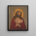 Jesus Christ with a crown of thorns - Anonymous — framed artwork on a wall