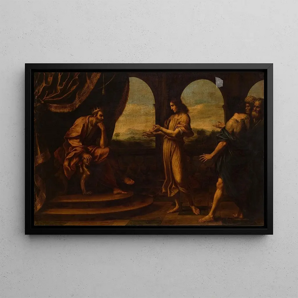 Joseph interprets Pharaoh's dreams - Anonymous — framed artwork on a wall