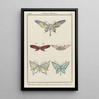 Reproduction of the painting Journal des Dames et des Modes, Costumes Parisiens 1913, No 88, Papillons naturels montés - Anonyme