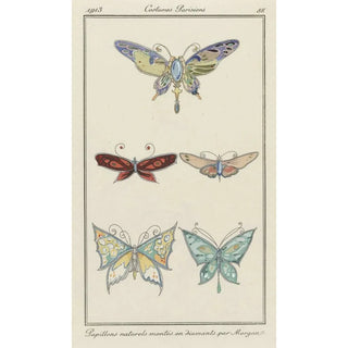 Reproduction of the painting Journal des Dames et des Modes, Costumes Parisiens 1913, No 88, Papillons naturels montés - Anonyme
