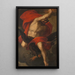 Jupiter with an eagle and lightning - Anonymous — framed artwork on a wall