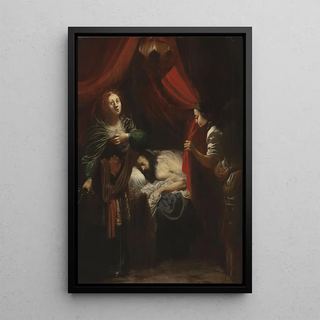 Judith dans la tente d'Holopherne - Anonyme — framed artwork on a wall