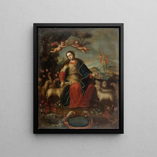 La Divine Bergère - Anonymous — framed artwork on a wall