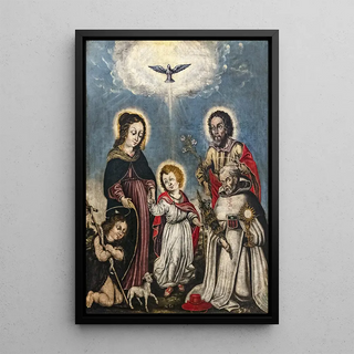 The Holy Family - Anonymous — framed artwork on a wall