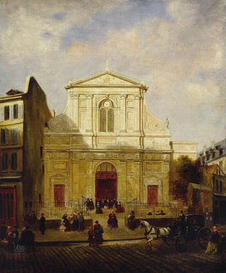 La façade de l'église des Blancs-Manteaux 1865 - Anonymous — artwork view