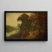 Landscape with Hunting and Diana - Anonymous — framed artwork on a wall