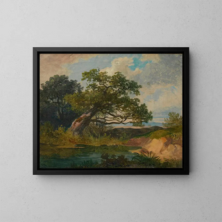 Landscape Study - Anonymous — framed artwork on a wall