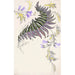 Large painting of feathered leaves in black, green, violet, and gold - Anonymous — artwork view