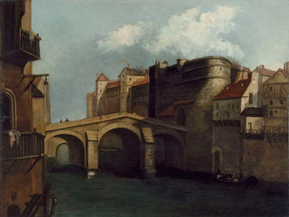 Le Petit Châtelet and the Petit Pont around 1660 current 4th and 5th districts - Anonymous — artwork view