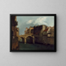 Le Petit Châtelet and the Petit Pont around 1660 current 4th and 5th districts - Anonymous — framed artwork on a wall