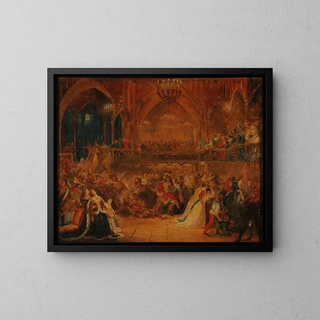The dance of the burning men - Anonymous — framed artwork on a wall