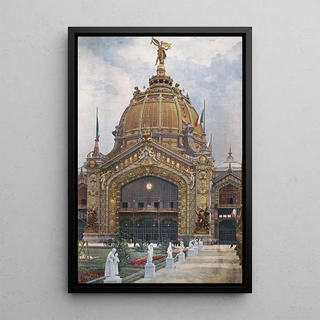 The central dome of the Champ de Mars palace - Anonymous — framed artwork on a wall