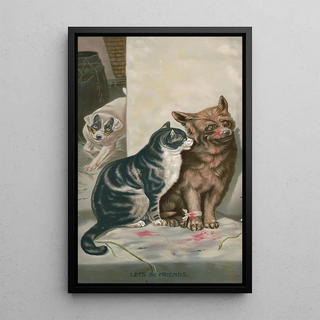 Soyons amis - Anonyme — framed artwork on a wall