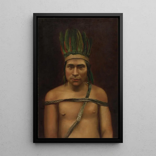 Indian Painting by Lorenzo - Anonymous — framed artwork on a wall