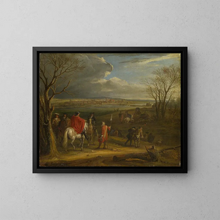 Louis XIV conquering Dole - Anonymous — framed artwork on a wall