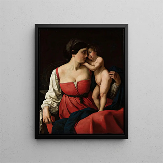 Virgin and Child - Anonymous — framed artwork on a wall