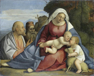 Virgin and Child with the Infant John the Baptist and Saints Peter and Anthony - Anonymous — artwork view
