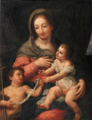 The Virgin and Child with the Young Saint John the Baptist - Anonymous — artwork view