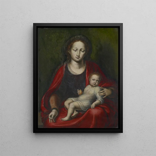 Virgin and Child Painting - Anonymous — framed artwork on a wall