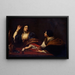 Marthe Reprimanding Her Vain Sister Mary Magdalene - Anonymous — framed artwork on a wall