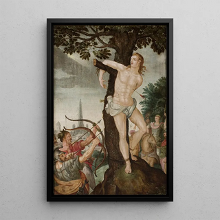 Martyr of Saint Sebastian - Anonymous — framed artwork on a wall