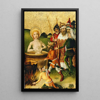 Martyrdom of Saint John the Evangelist - Anonymous — framed artwork on a wall