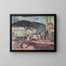 Mexican countryside painting - Anonymous — framed artwork on a wall