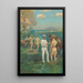 Reproduction of the painting of military officers overlooking a bay - Anonymous