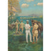 Reproduction of the painting of military officers overlooking a bay - Anonymous