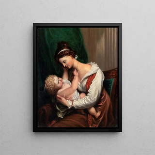 Mother and Child - Anonymous — framed artwork on a wall