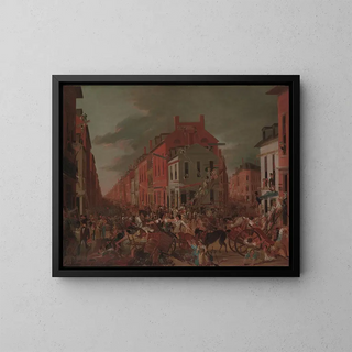 Moving in Old New York - Anonymous — framed artwork on a wall