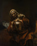 Old woman trimming her nails - Anonymous — artwork view